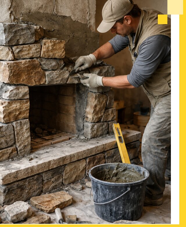 Изготовление и установка каменных каминов под ключ в Качканаре