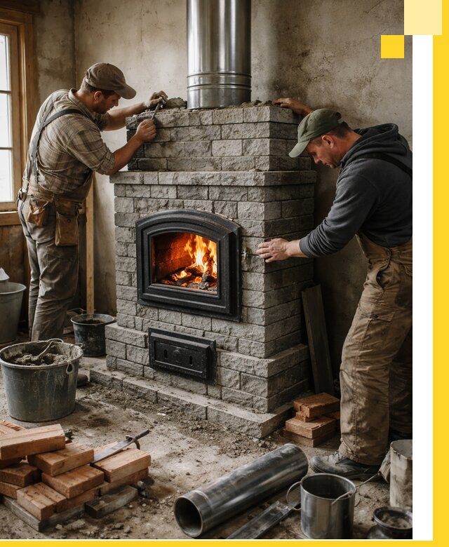 Производство, поставка и монтаж дровяных печей в Качканаре