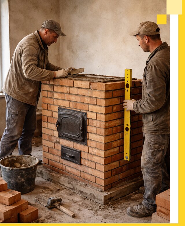 Отопительные печи под ключ в Качканаре, установка и сборка