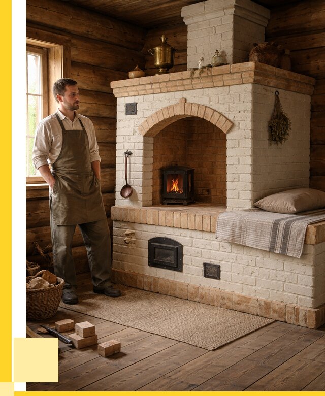 Русские печи с лежанкой под ключ в Качканаре от 153795 р. ЭриданКчк