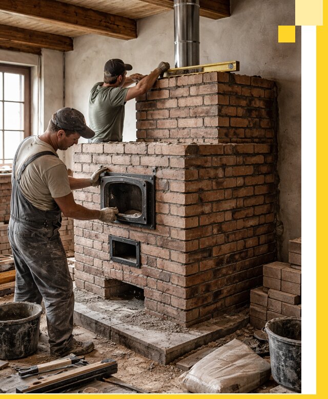 Печи для загородного дома под ключ в Качканаре — монтаж и сервис