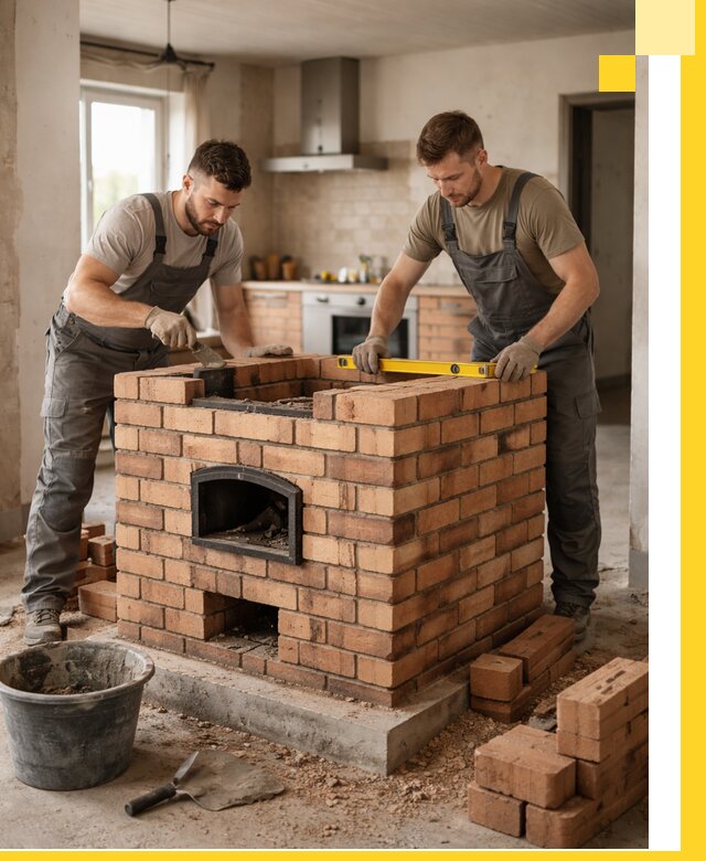 Установка и монтаж печей в частном доме в Качканаре под ключ