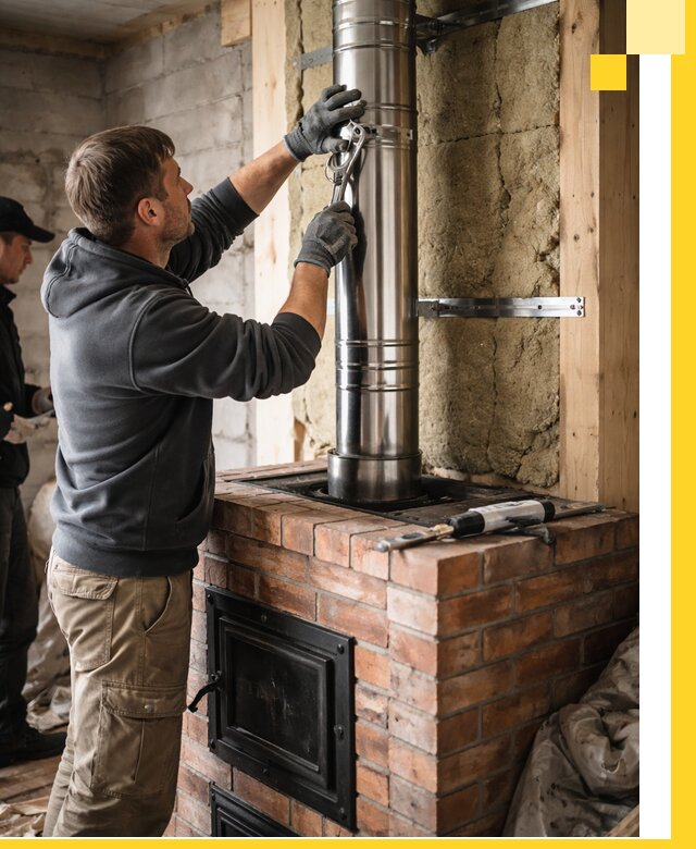 Изготовление и монтаж печей и дымоходов под ключ в Качканаре
