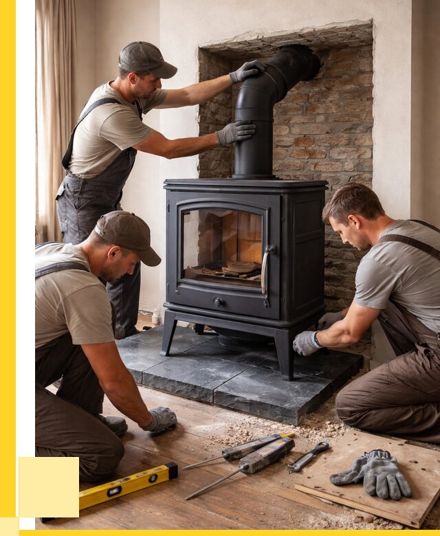 Монтаж печи камина в частном доме в Качканаре от 25633 р. | ЭриданКчк