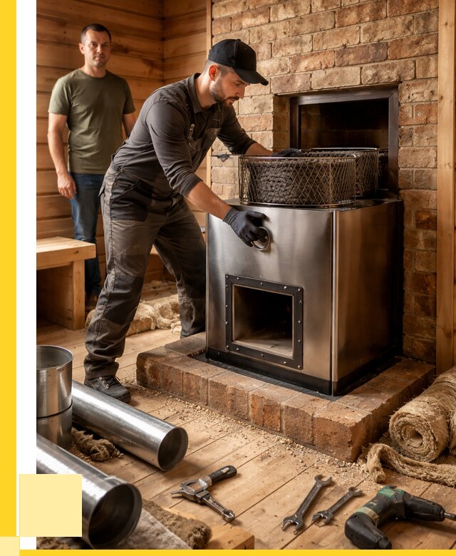 Монтаж банных печей под ключ в Качканаре от 18455 р., ЭриданКчк