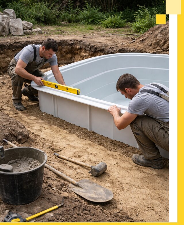 Производство и установка пластиковых бассейнов в Качканаре под ключ