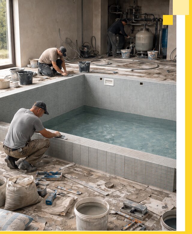 Строительство и монтаж бассейнов в помещении в Качканаре