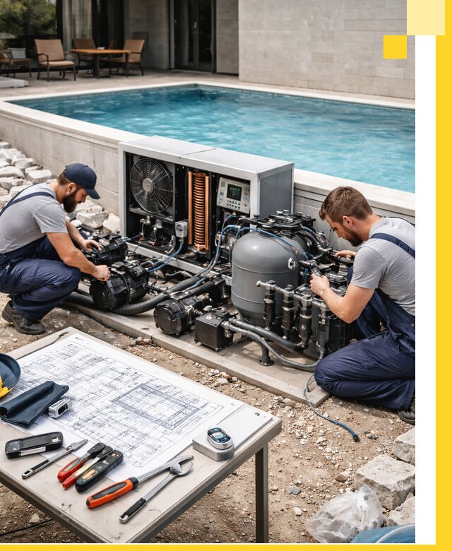 Проектирование и монтаж бассейнов с подогревом в Качканаре