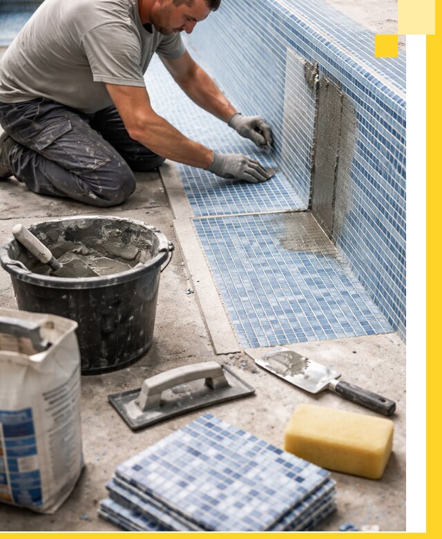 Укладка и ремонт мозаики для бассейнов под ключ в Качканаре