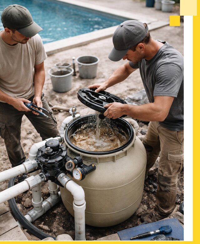 Установка и обслуживание песочных фильтров для бассейнов в Качканаре