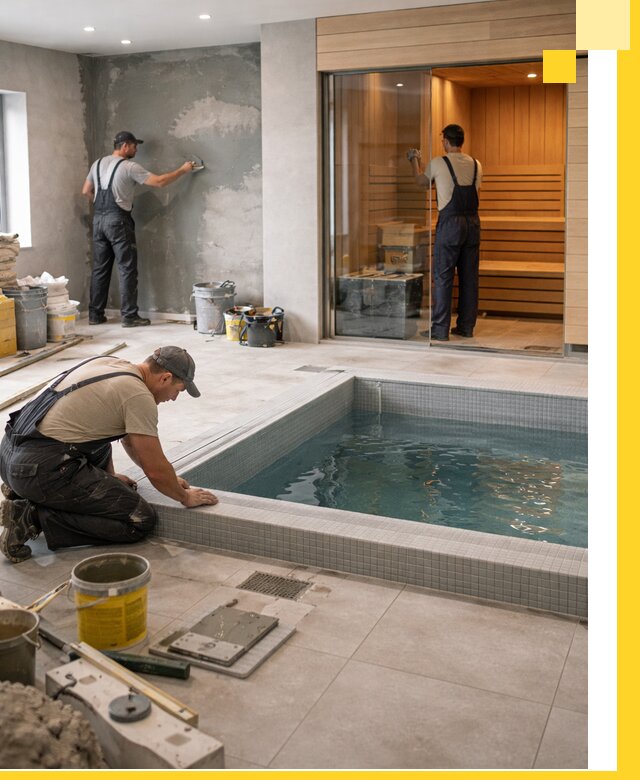 Проектирование и строительство сауны с бассейном в Качканаре