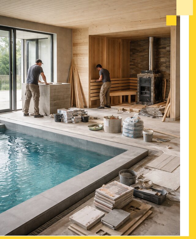 Проектирование и строительство бань с бассейном в Качканаре