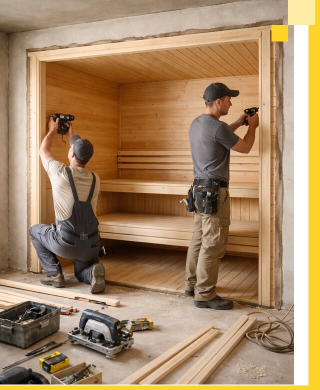 Монтаж саун под ключ в Качканаре — проектирование и установка