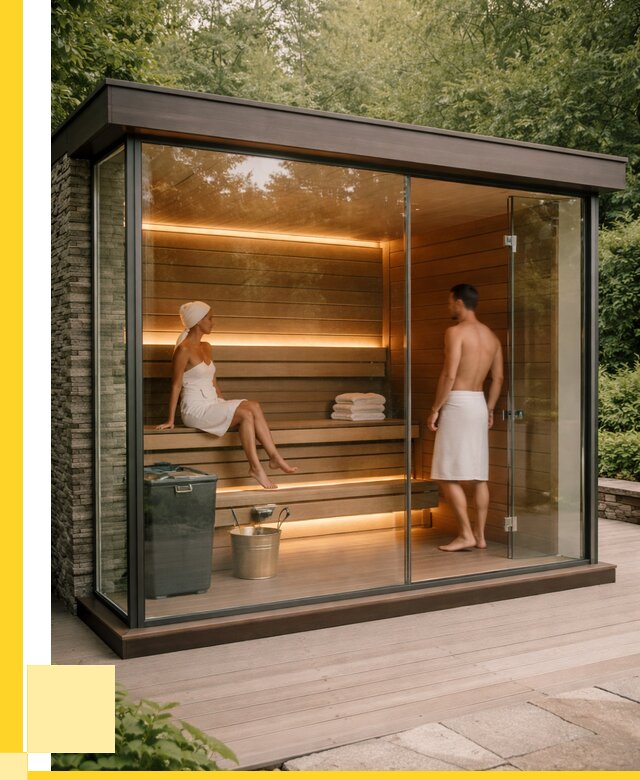 Сауна стеклянная и двери для сауны в Качканаре от 256325 р. | ЭриданКчк