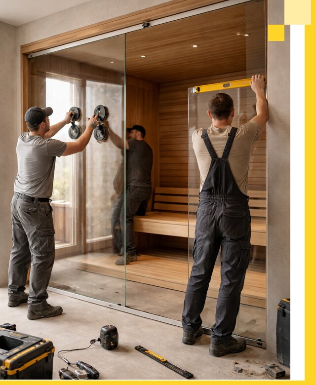 Производство и монтаж стеклянных саун под ключ в Качканаре