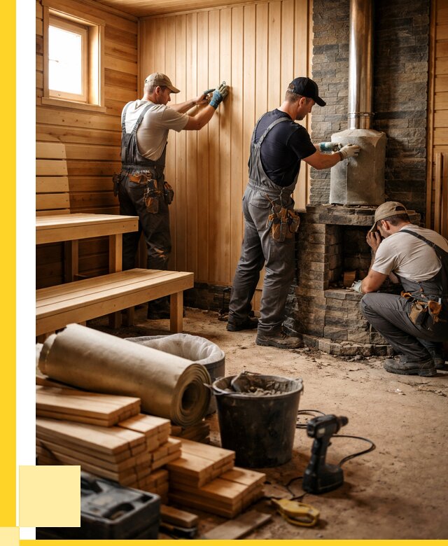 Ремонт бань под ключ в Качканаре от 46139 р. | ЭриданКчк