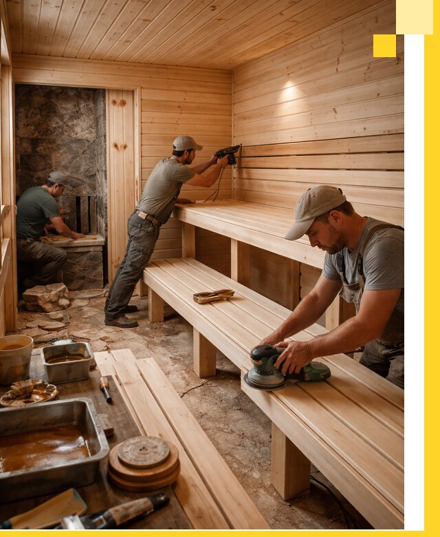 Профессиональная отделка бань в Качканаре под ключ, с гарантией