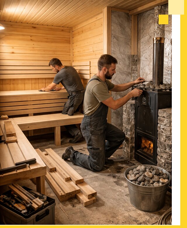 Дизайн и строительство интерьеров бань под ключ в Качканаре