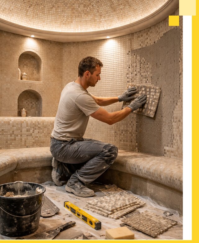 Устройство и монтаж домашнего хамама под ключ в Качканаре