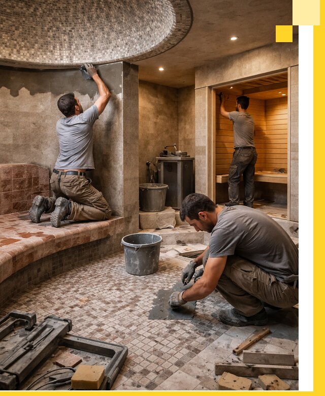 Проект и строительство хамама бани и сауны под ключ в Качканаре