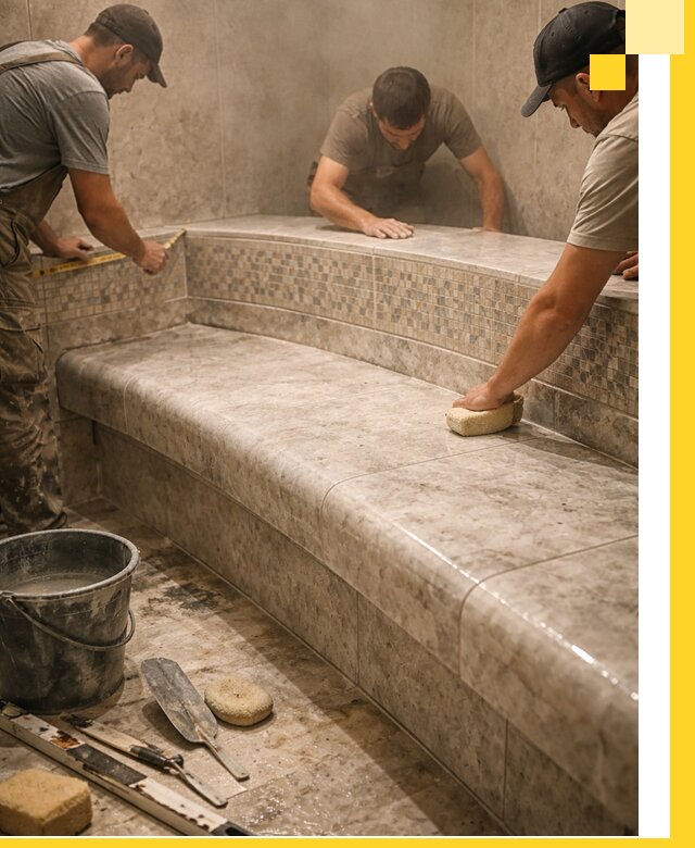 Изготовление и установка сидений для хамама в Качканаре