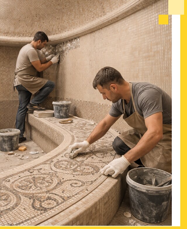 Плитка для хамама в Качканаре, укладка, подбор и поставка